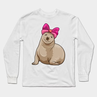 Seal with Ribbon Long Sleeve T-Shirt